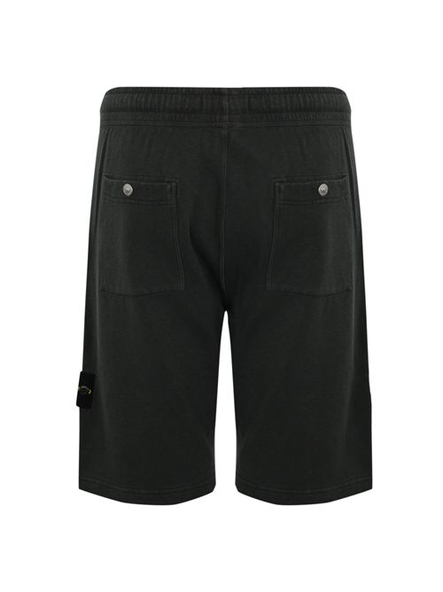 Bermuda shorts in cotone mafile' Charocoal STONE ISLAND | 6200009S0060V0165